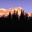 2005-10-22 004 Cascade Mountain from Two-Jack Lake  I just finished shooting another image at sunrise, and was packing up, when I turned and saw this!